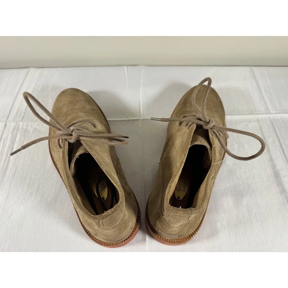 Polo Ralph Lauren Mens Tan Brown Suede Chukka Desert Boots Brick Red Sole